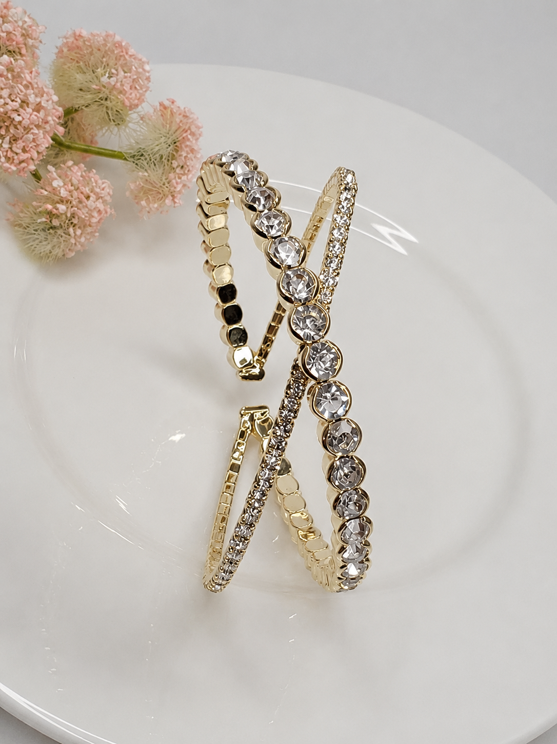 Starlight Rhinestone Crisscross Bracelet