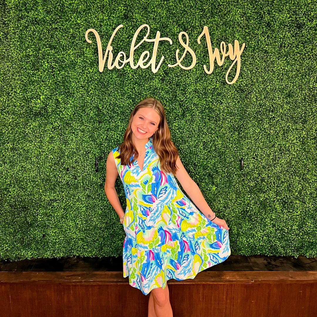Blue Tropical Sleeveless Dress Violet and Ivy Boutique Blue Tropical Sleeveless Dress Violet and Ivy Boutique