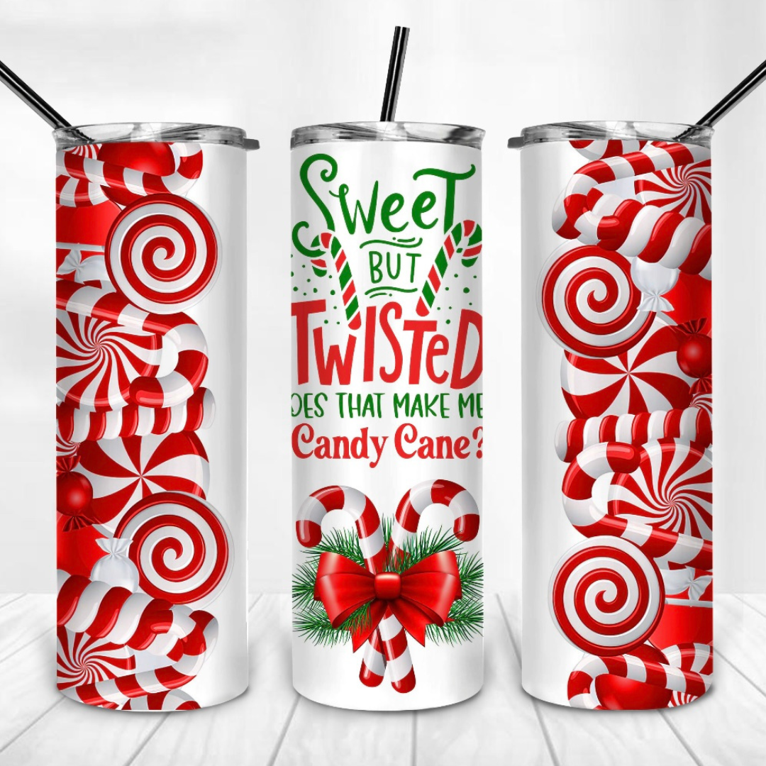 20oz Sweet and Twisted Christmas Tumbler