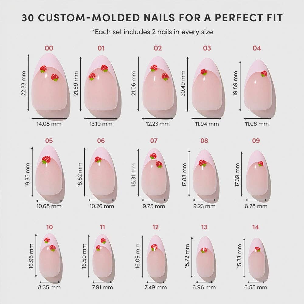 Glamnetic Strawberry Bits Press-on Nails