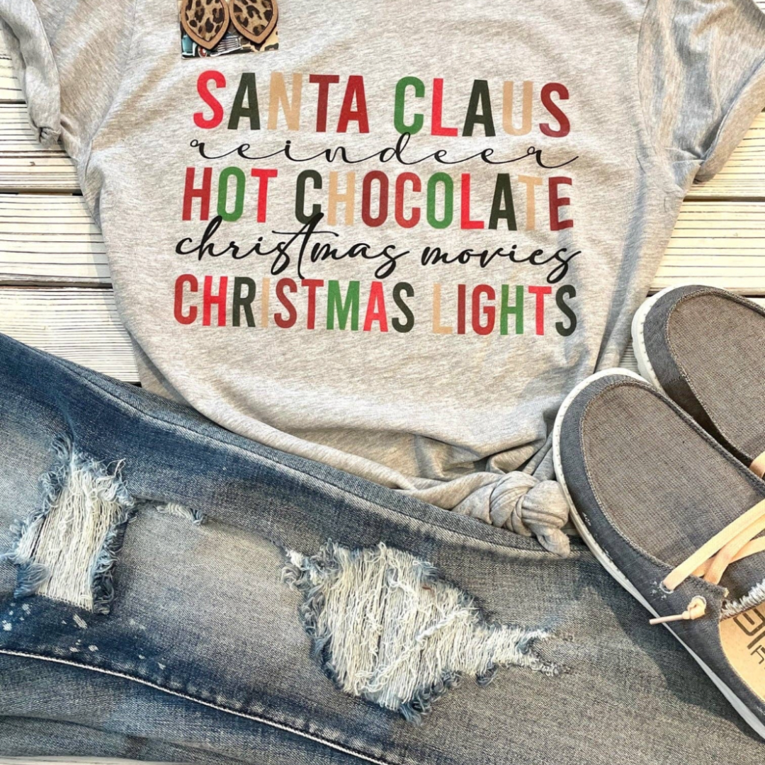 White Christmas Things Graphic Tee