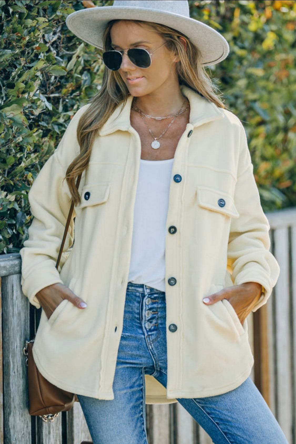 Cream Button Up Jacket