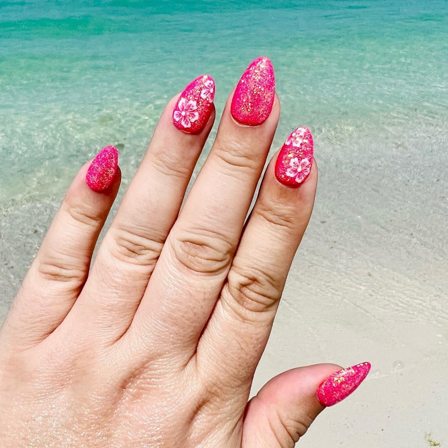 Hibiscus Summer Nails