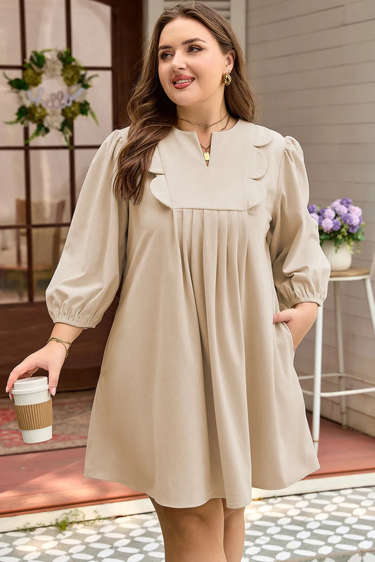 Oatmeal Corduroy Dress