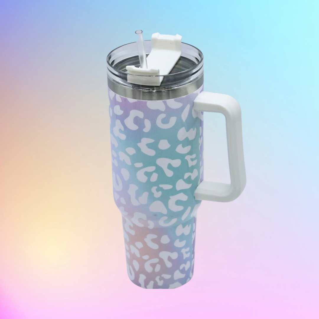 40 oz Iridescent Leopard Tumbler