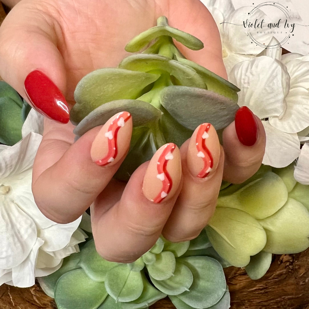 Valentine Swirl Nails